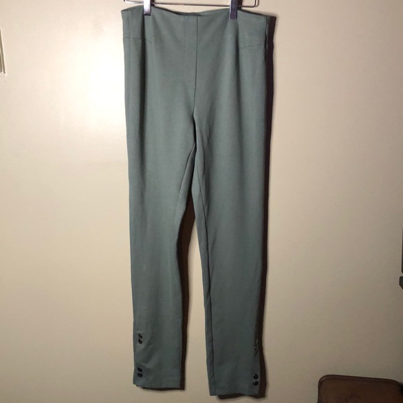 Nanette lepore green snap high waist dress pant - Picture 1 of 5